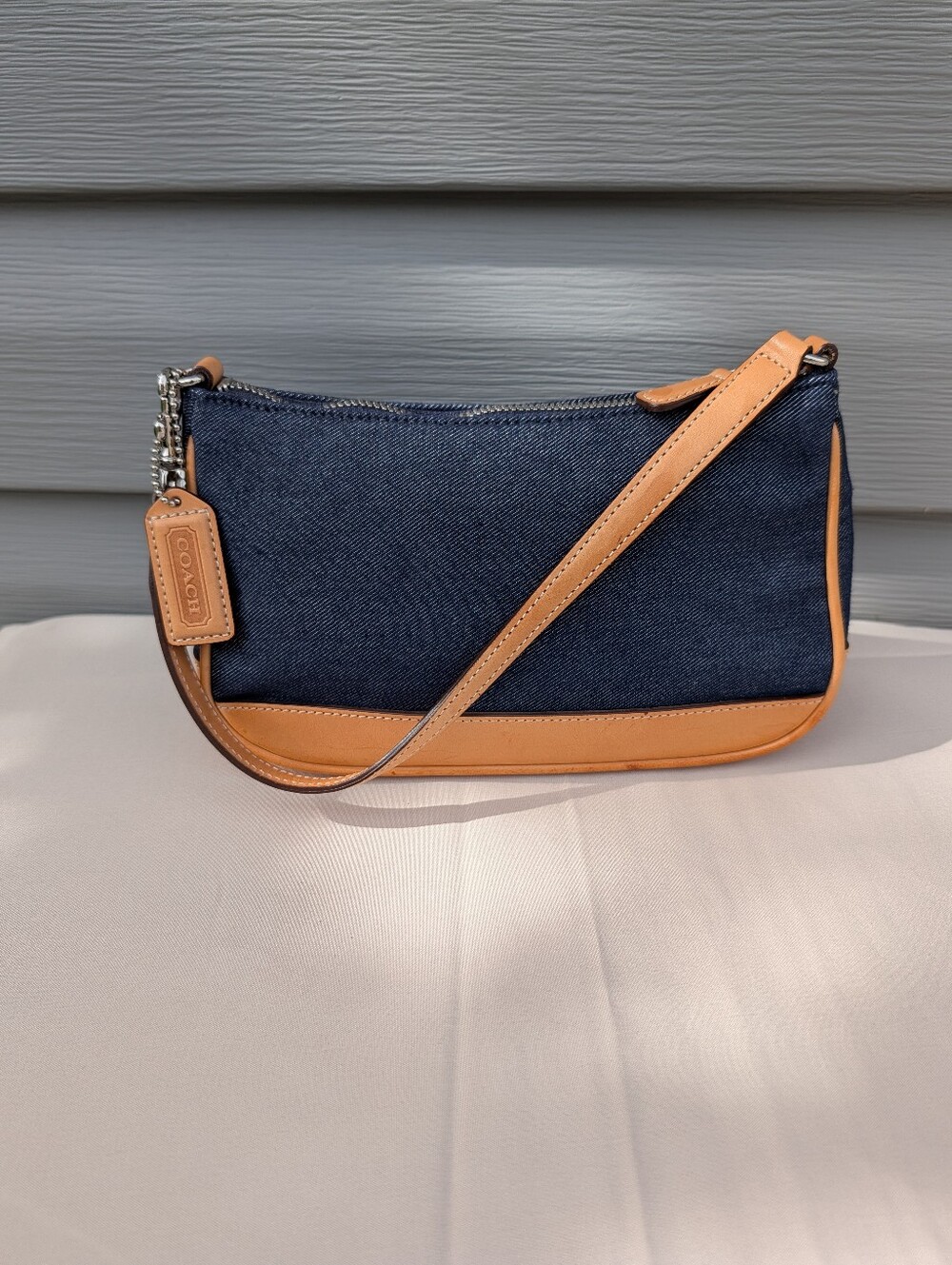 Vintage Coach Denim Mini Pochette